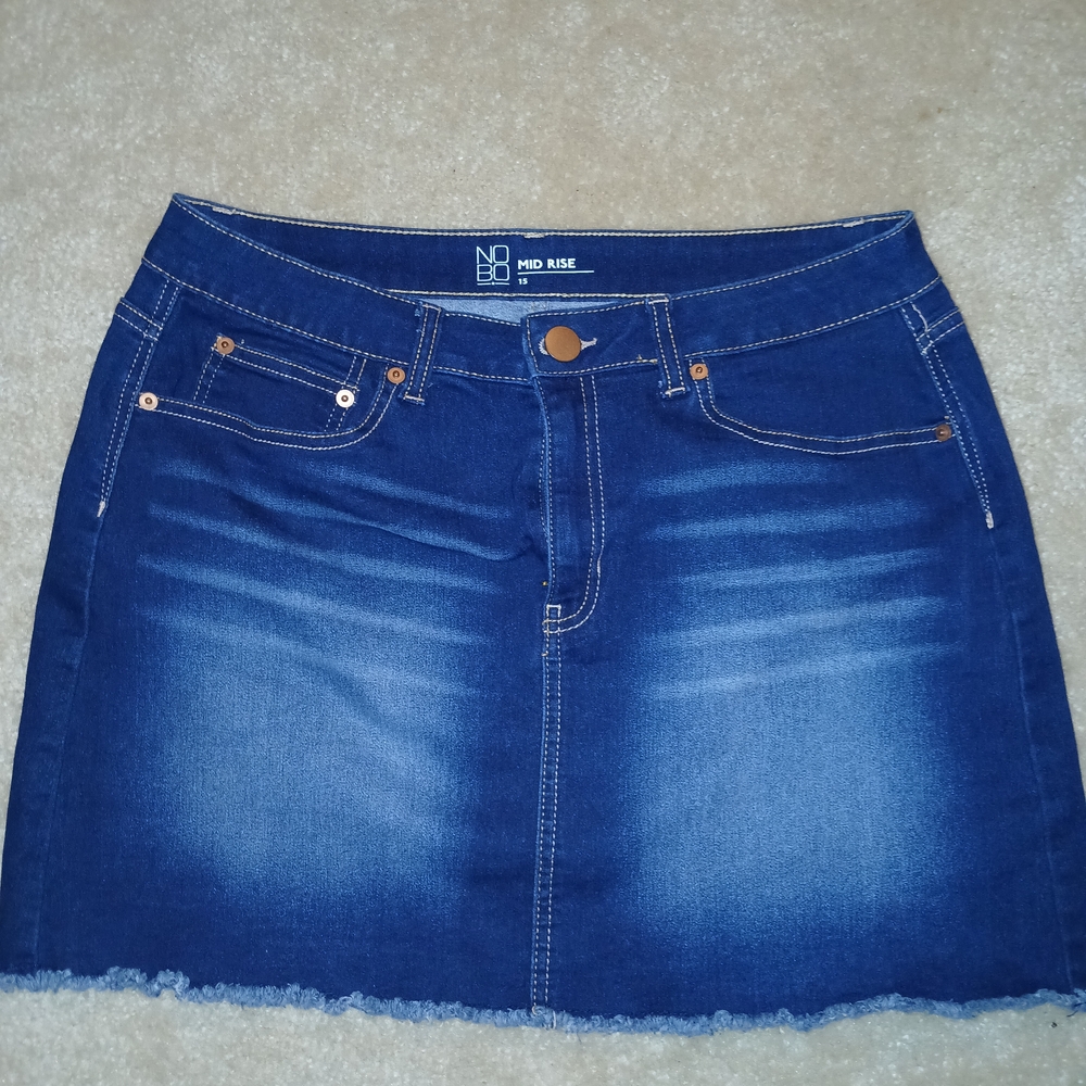 No Boundaries Indigo Mini Skirt